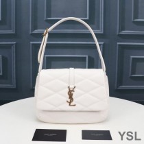 Saint Laurent LE 57 Hobo Bag In Quilted Lambskin White/Gold