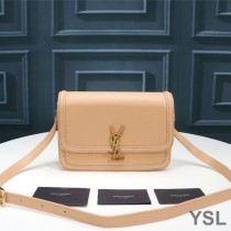 Saint Laurent Medium Solferino Satchel In Box Leather Apricot/Gold