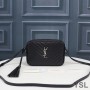 Saint Laurent Lou Camera Bag In Quilted Leather Black/Silver